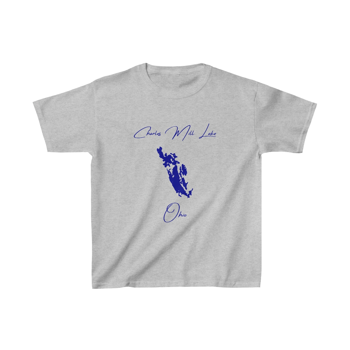 Ohio  Charles  Mill  Lake  Youth  T-shirt  front  position  view  from  front  sport  grey.webp