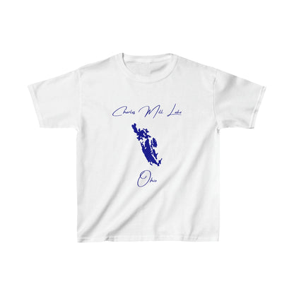 Ohio  Charles  Mill  Lake  Youth  T-shirt  front  position  view  from  front  white.webp