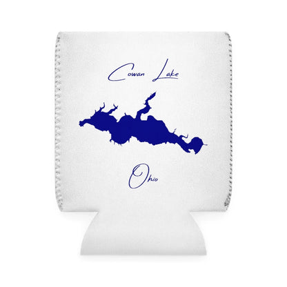 Ohio  Cowan  Lake  Can  Koozie  front  position  view  from  front-1  white.webp