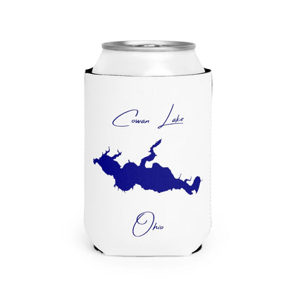 Ohio  Cowan  Lake  Can  Koozie  front  position  view  from  front-2  white.webp