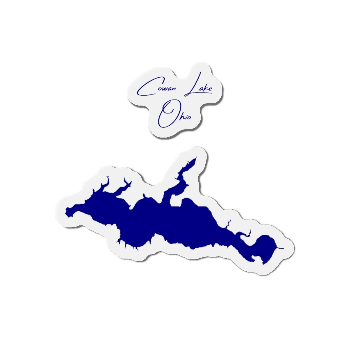Ohio  Cowan  Lake  Die  Cut  Magnet  front  position  view  from  front  4  x  4.webp