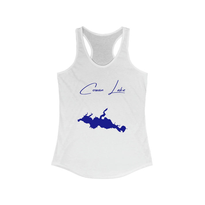 Ohio  Cowan  Lake  Racerback-Tank  front  position  view  from  front  solid  white.webp
