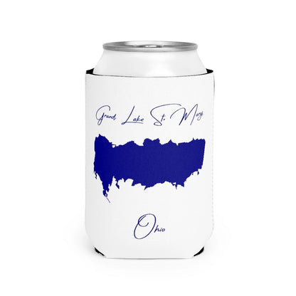 Ohio  Grand  Lake  St.  Marys  Can  Koozie  front  position  view  from  front-2  white.webp