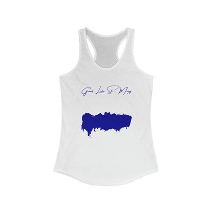 Ohio  Grand  Lake  St.  Marys  Racerback-Tank  front  position  view  from  front  solid  white.webp