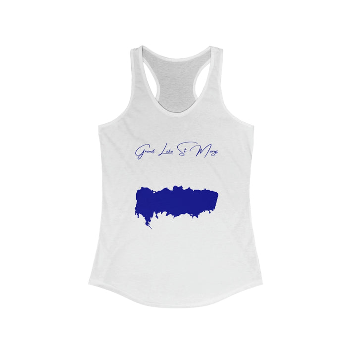 Ohio  Grand  Lake  St.  Marys  Racerback-Tank  front  position  view  from  front  solid  white.webp