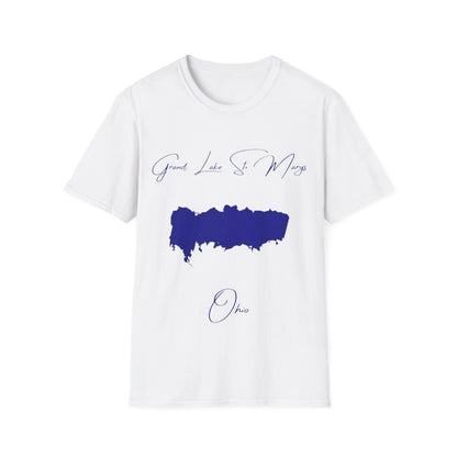 Ohio  Grand  Lake  St.  Marys  T-shirt  front  position  view  from  front  white.webp