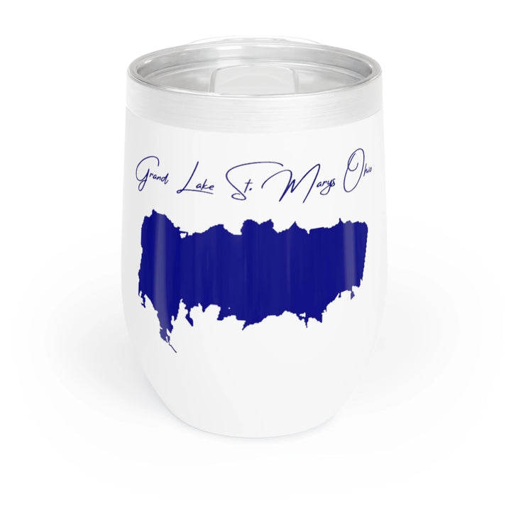 Ohio  Grand  Lake  St.  Marys  Wine  Tumbler  front  position  view  from  front  white.webp