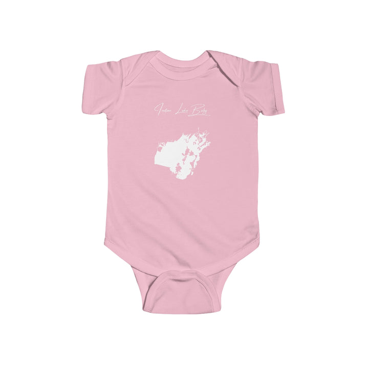 Ohio  Indian  Lake  Onesie  front  position  view  from  front  pink.webp