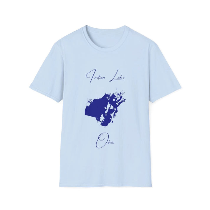 Ohio  Indian  Lake  T-shirt  front  position  view  from  front  light  blue.webp