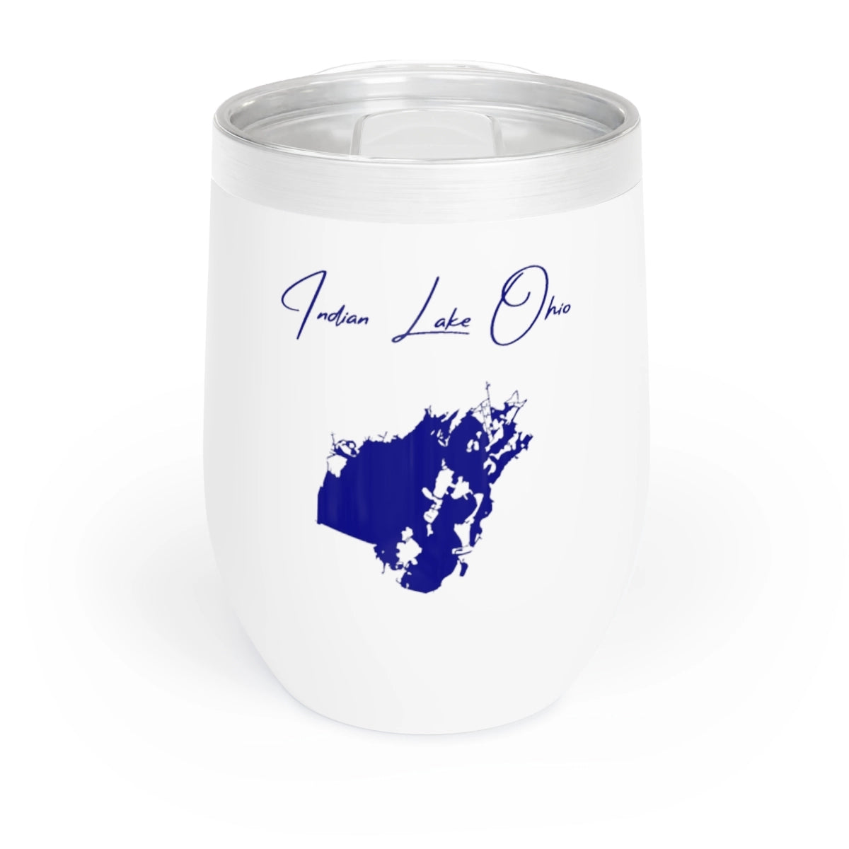 Ohio  Indian  Lake  Wine  Tumbler  front  position  view  from  front  white.webp