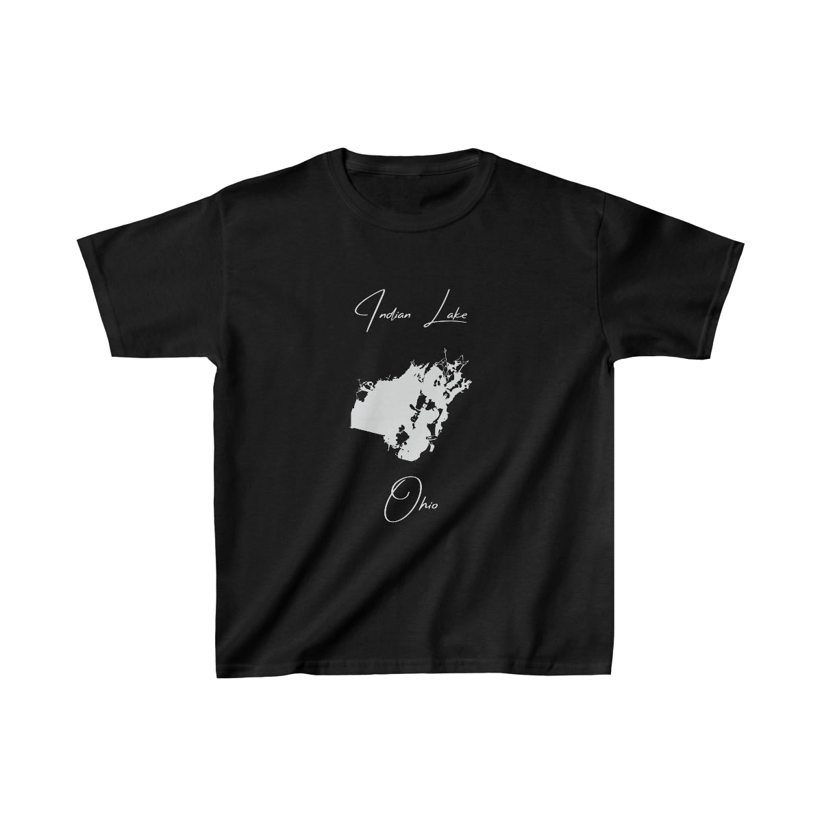Ohio  Indian  Lake  Youth  T-shirt  front  position  view  from  front  black.webp