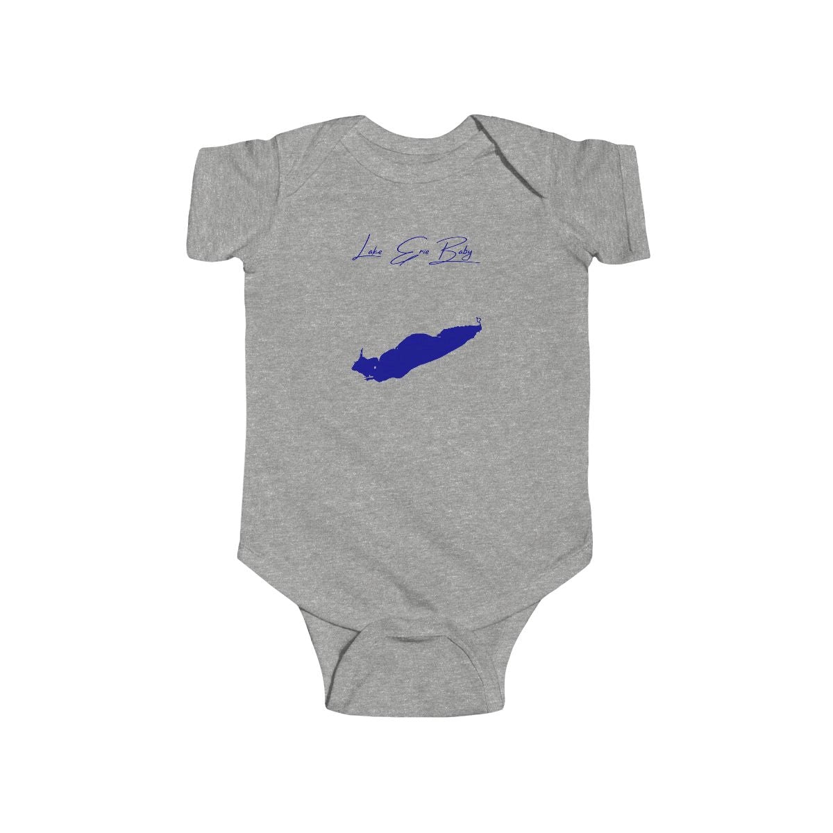 Ohio  Lake  Erie  Onesie  front  position  view  from  front  heather.webp