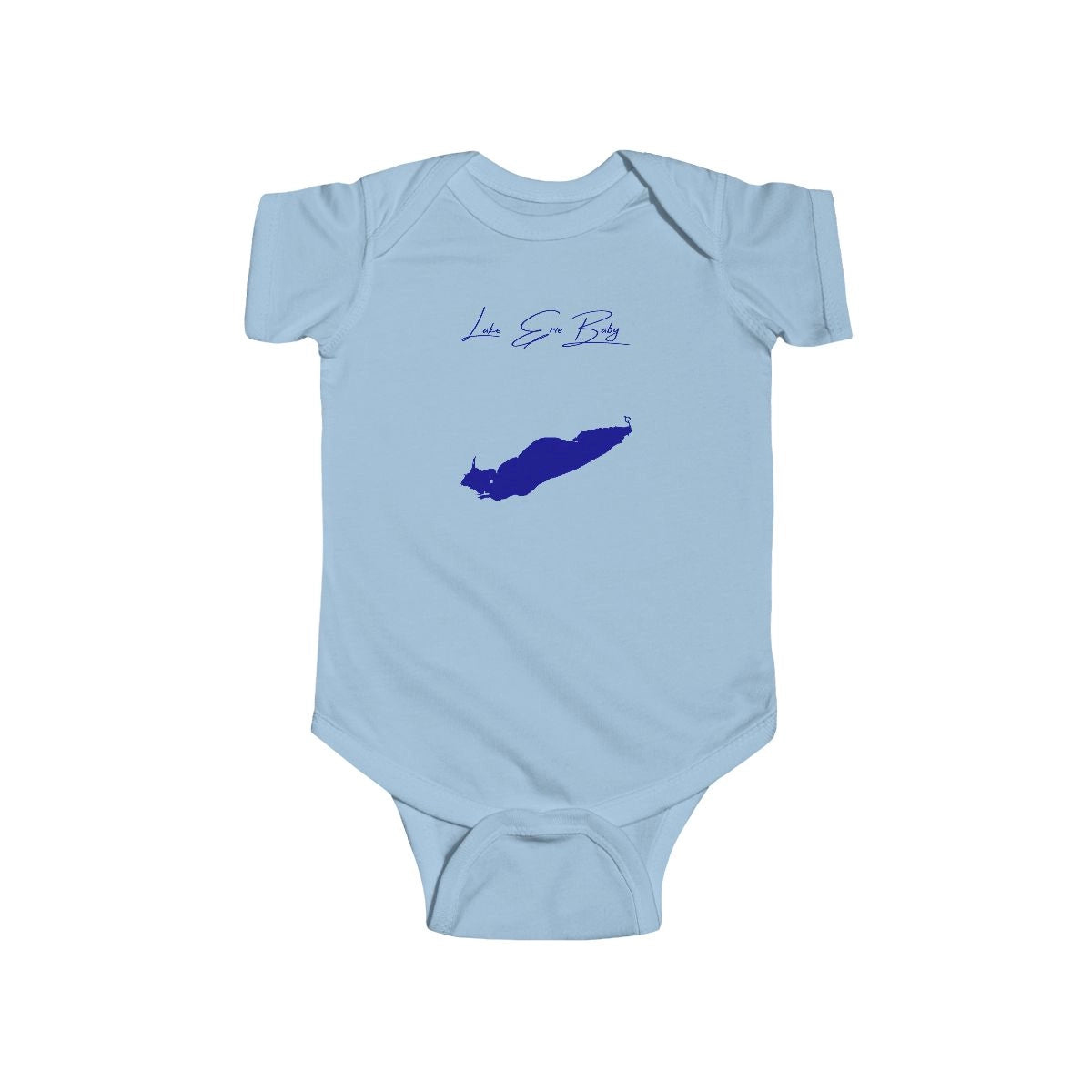 Ohio  Lake  Erie  Onesie  front  position  view  from  front  light  blue.webp