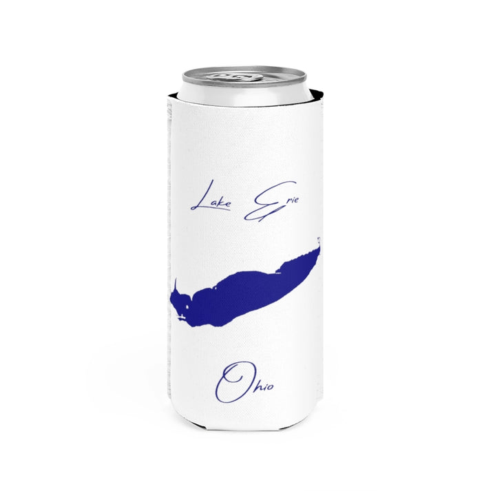 Ohio  Lake  Erie  Slim  Can  Koozie  front  position  view  from  front  white.webp