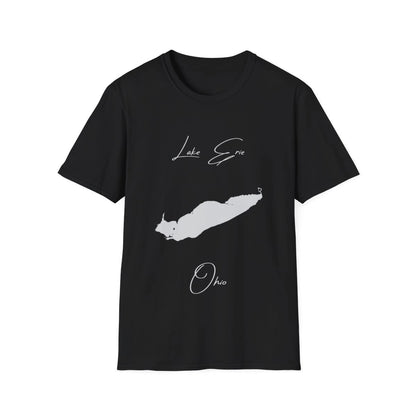 Ohio  Lake  Erie  T-shirt  front  position  view  from  front  black.webp