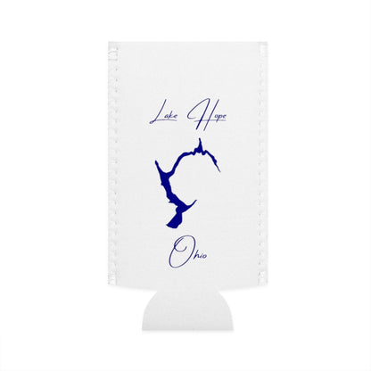 Ohio  Lake  Hope  Slim  Can  Koozie  front  position  view  from  flat-front  white.webp