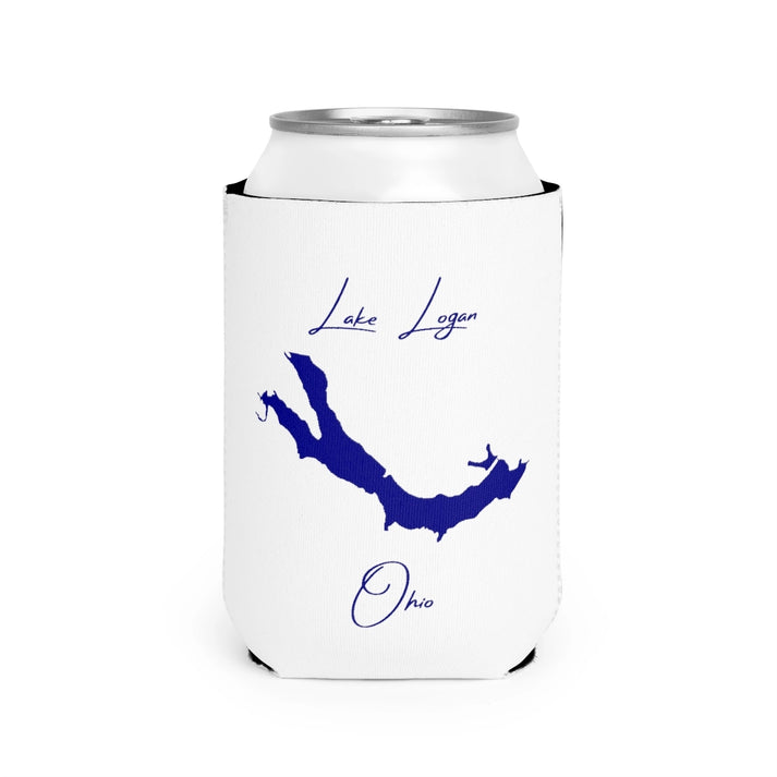 Ohio  Lake  Logan  Can  Koozie  front  position  view  from  front-2  white.webp