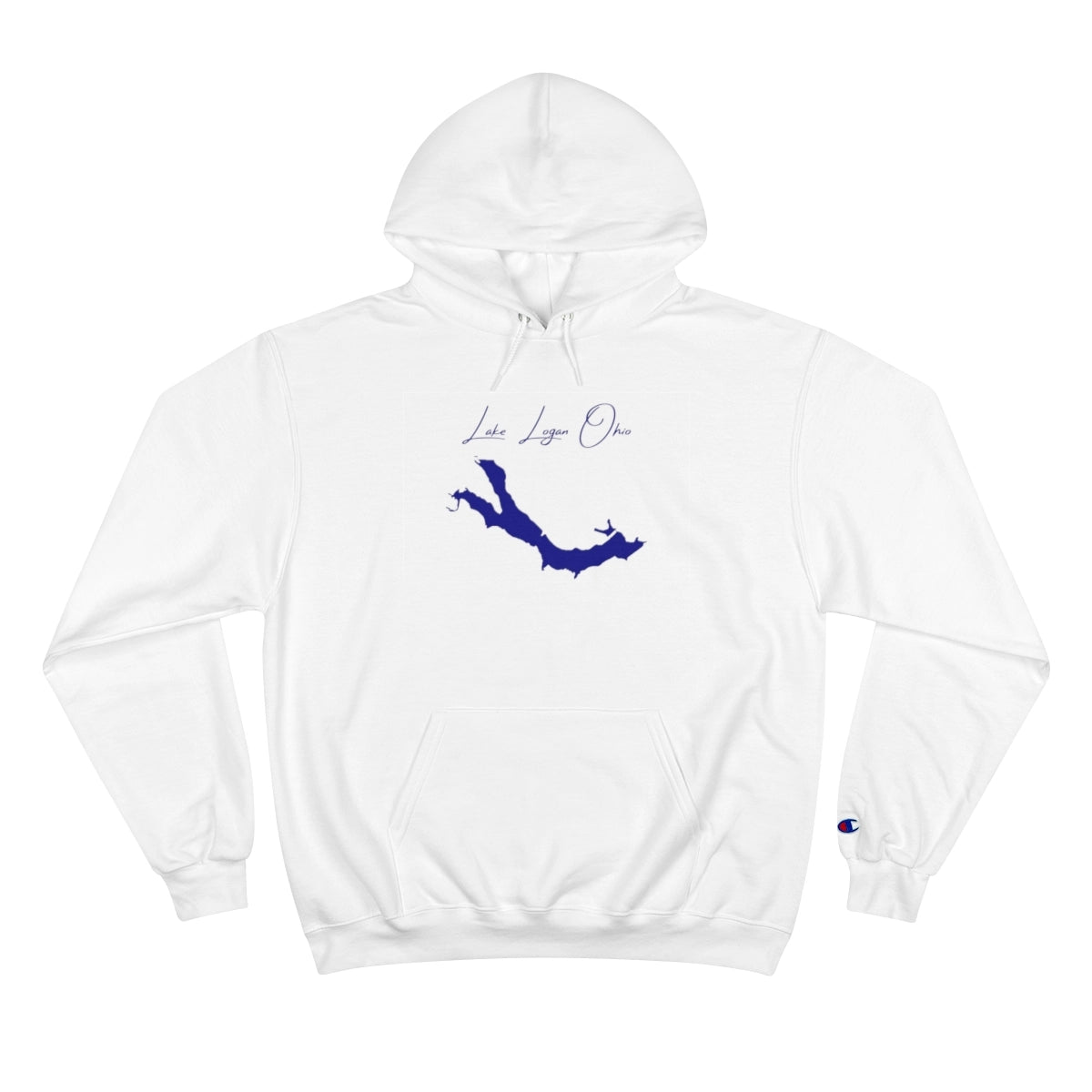 Ohio  Lake  Logan  Hoodie  front  position  view  from  front  white.webp