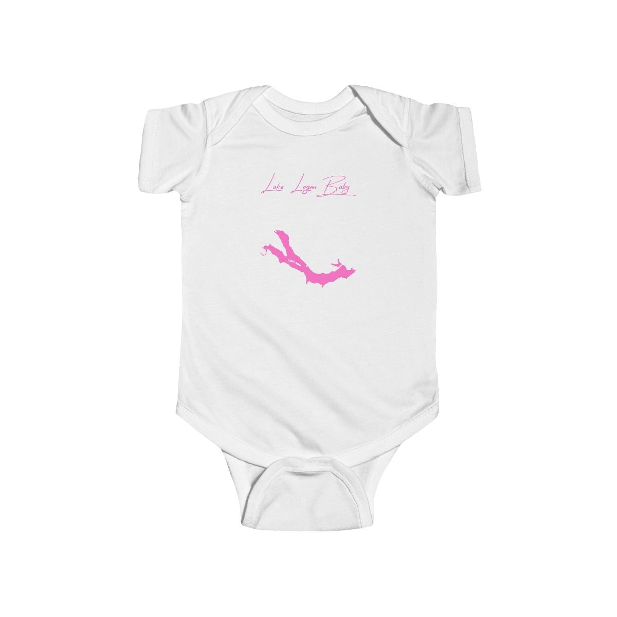 Ohio  Lake  Logan  Onesie  front  position  view  from  front  white.webp