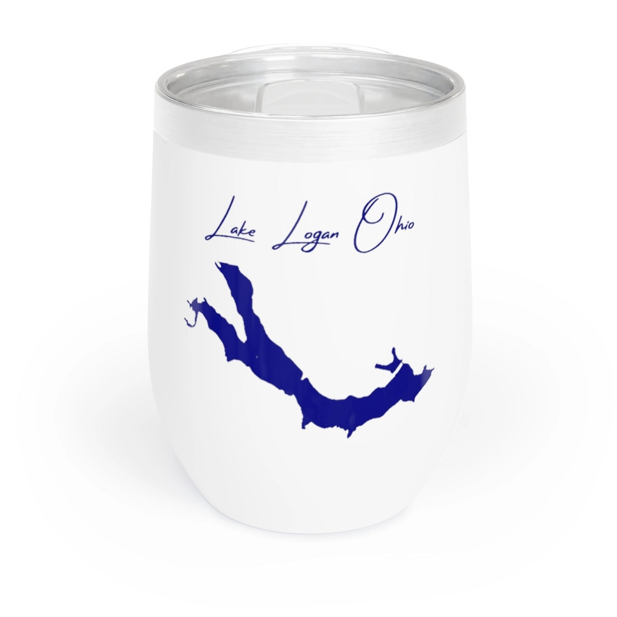 Ohio  Lake  Logan  Wine  Tumbler  front  position  view  from  front  white.webp