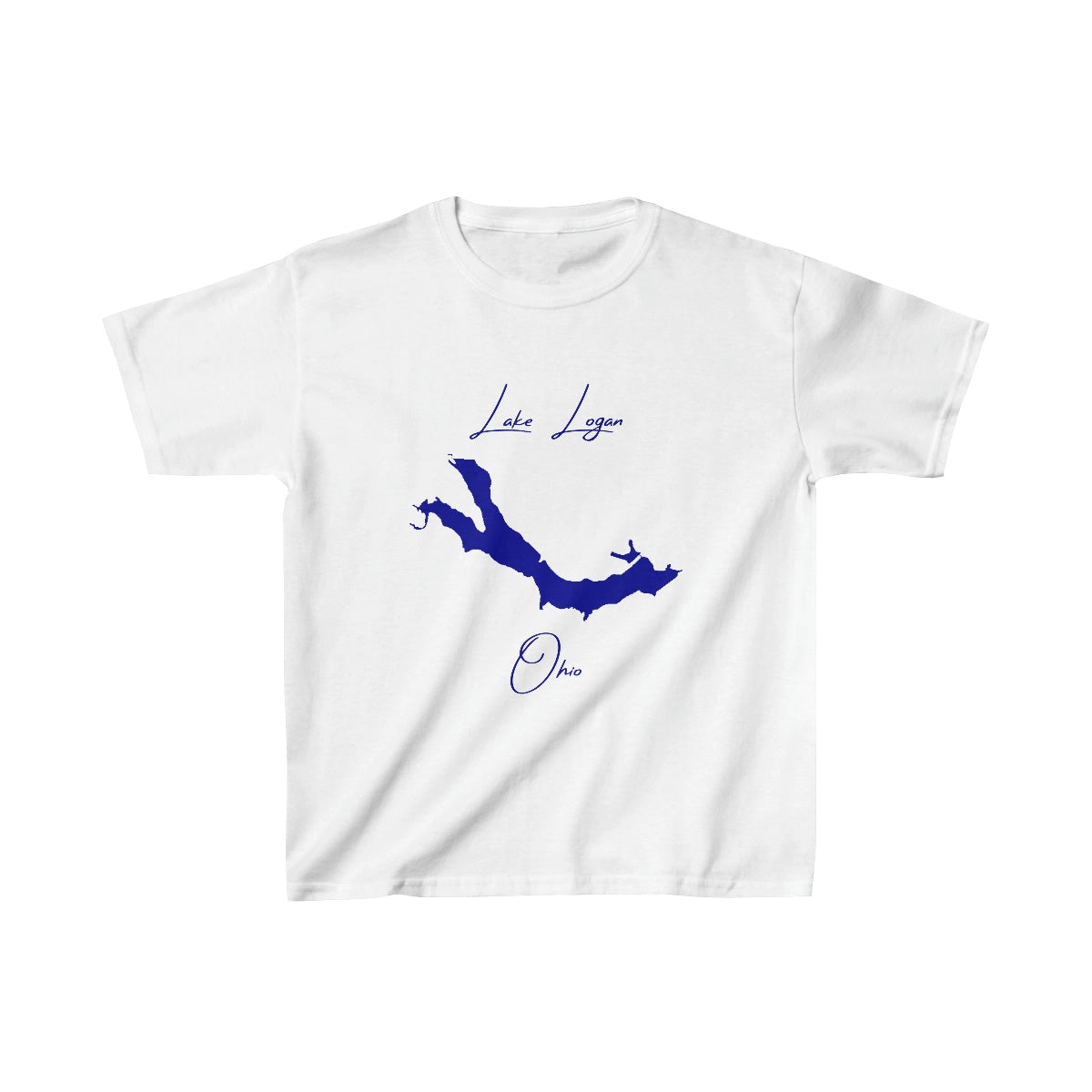 Ohio  Lake  Logan  Youth  T-shirt  front  position  view  from  front  white.webp