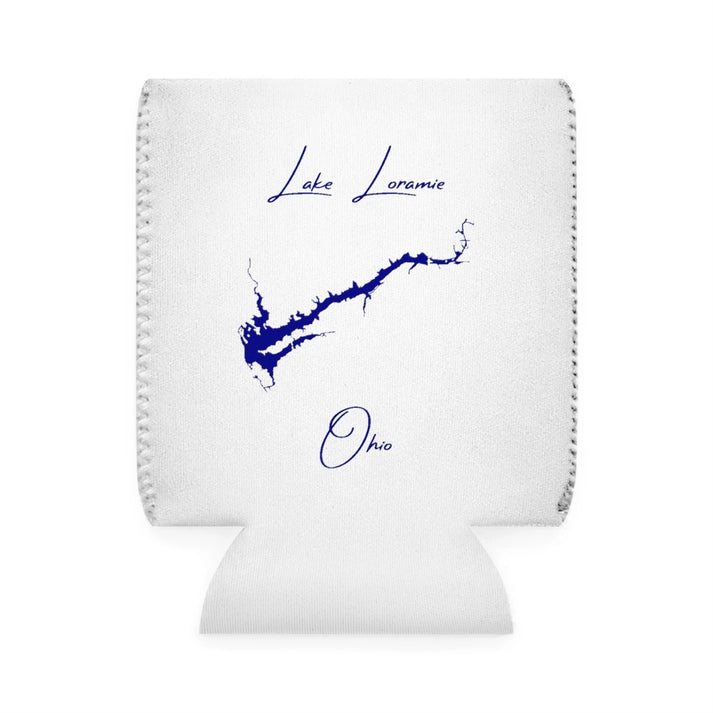 Ohio  Lake  Loramie  Can  Koozie  front  position  view  from  front-1  white.webp