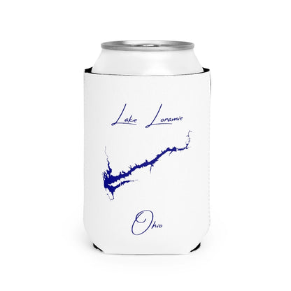 Ohio  Lake  Loramie  Can  Koozie  front  position  view  from  front-2  white.webp