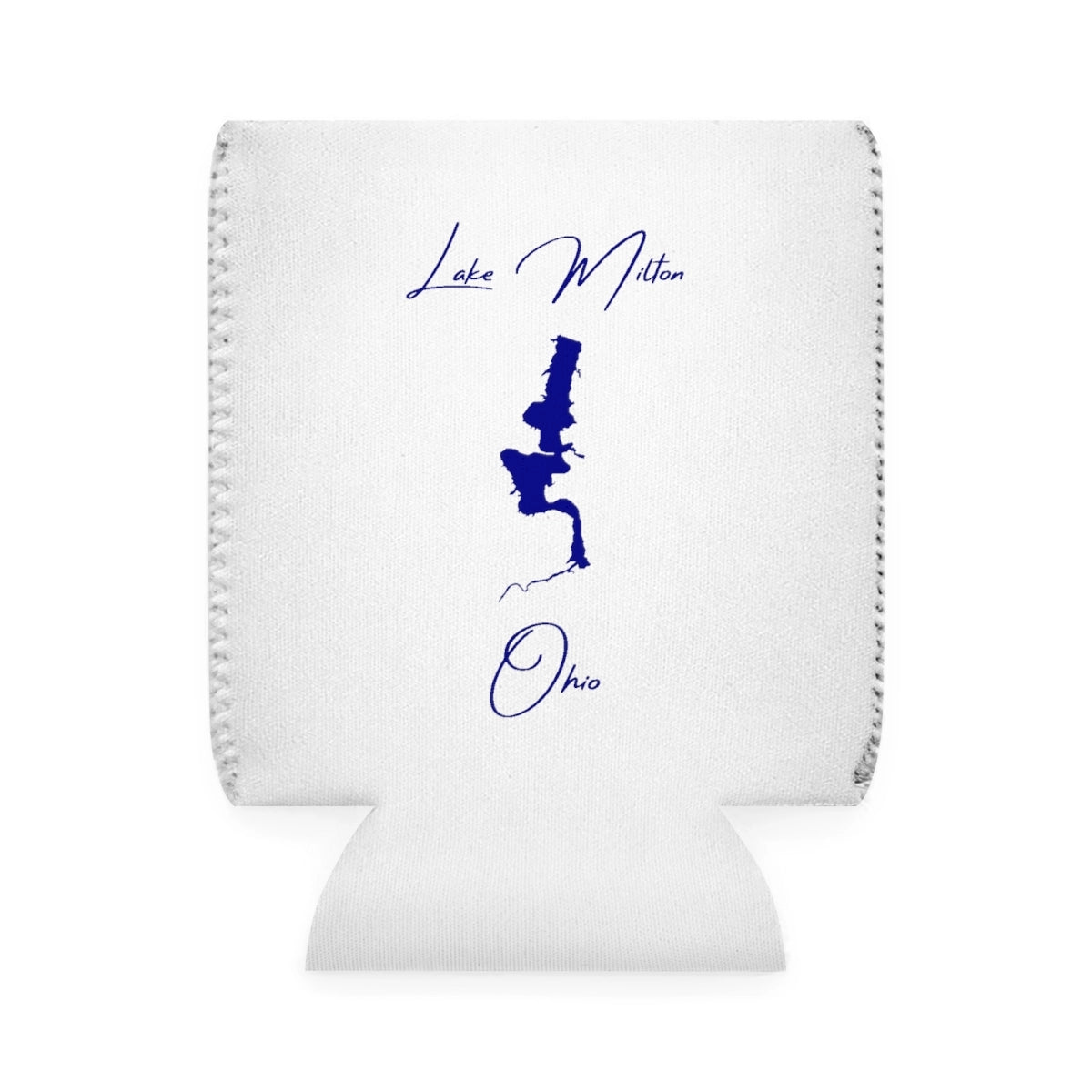 Ohio  Lake  Milton  Can  Koozie  front  position  view  from  front-1  white.webp