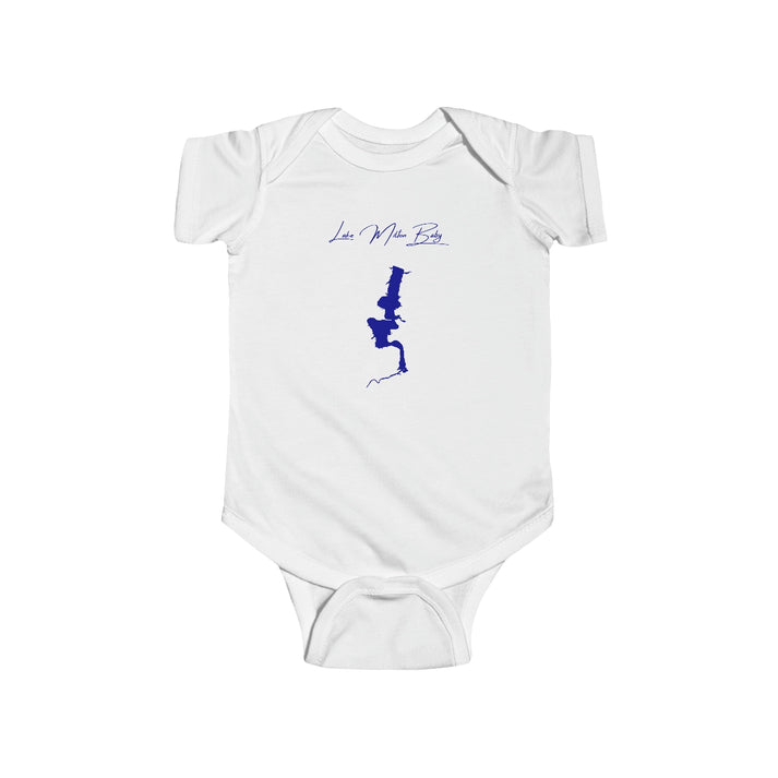 Ohio  Lake  Milton  Onesie  front  position  view  from  front  white.webp