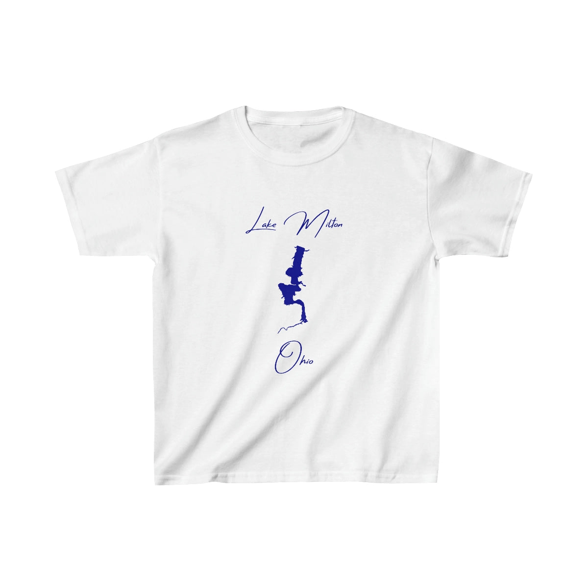 Ohio  Lake  Milton  Youth  T-shirt  front  position  view  from  front  white.webp