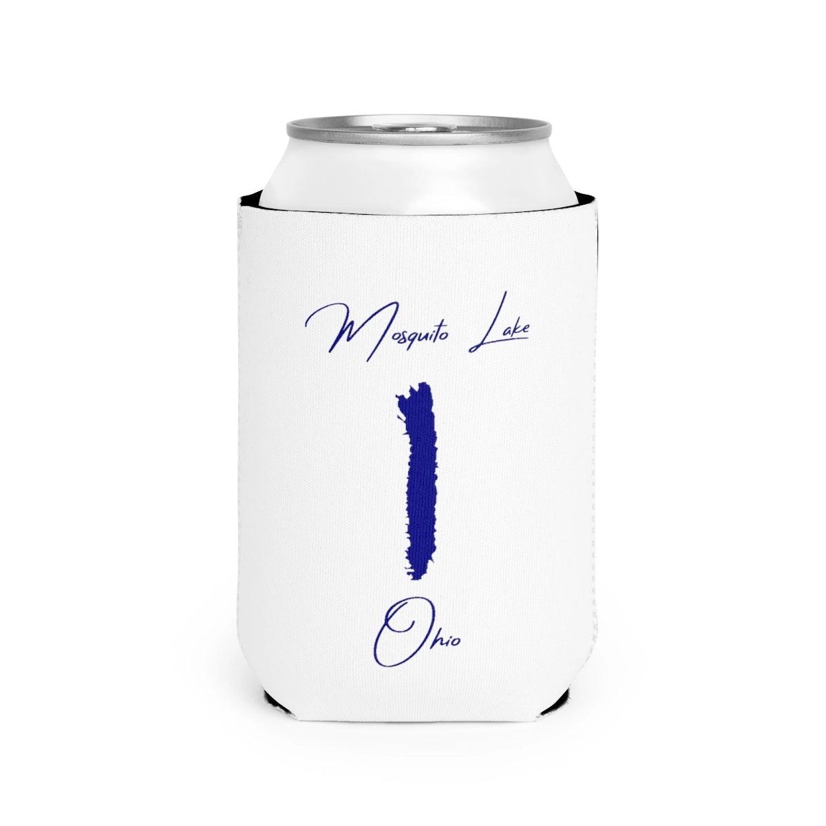 Ohio  Mosquito  Lake  Can  Koozie  front  position  view  from  front-2  white.webp