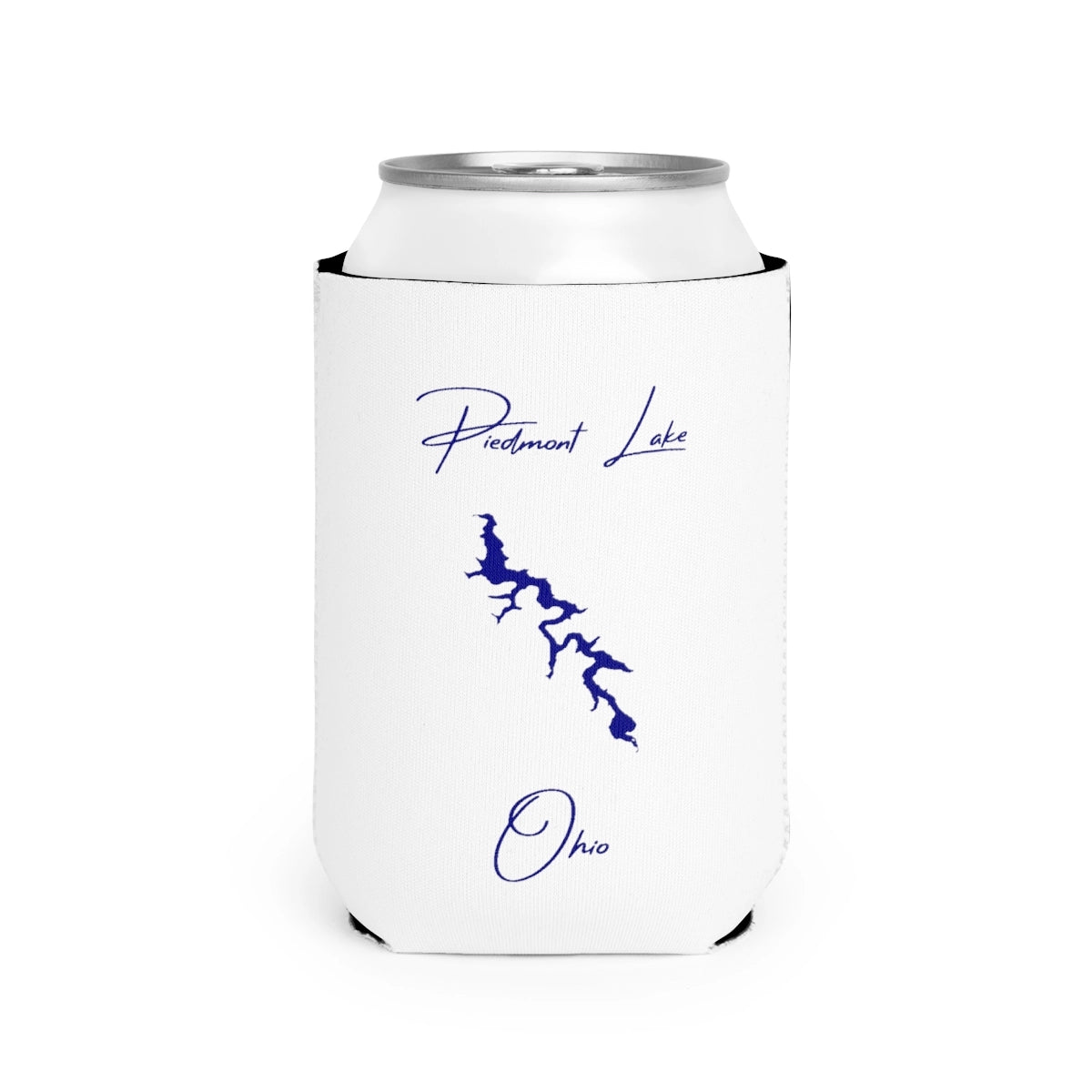 Ohio  Piedmont  Lake  Can  Koozie  front  position  view  from  front-2  white.webp