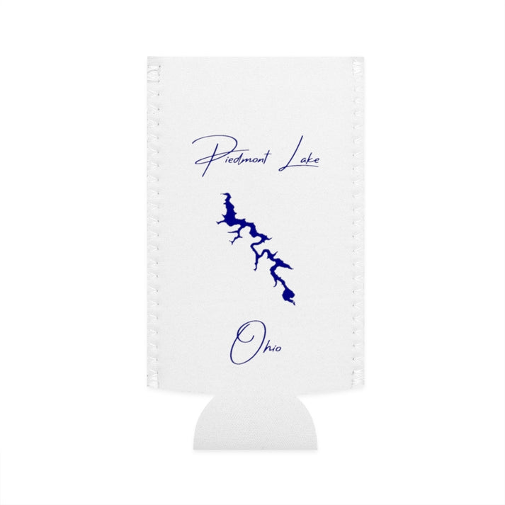 Ohio  Piedmont  Lake  Slim  Can  Koozie  front  position  view  from  flat-front  white.webp
