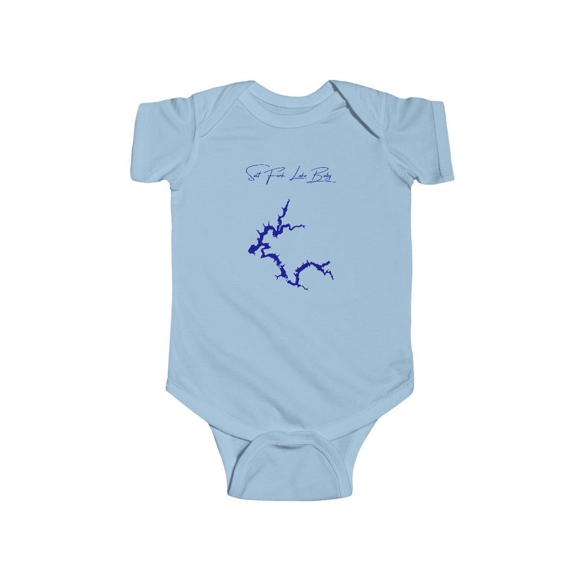 Ohio  Salt  Fork  Lake  Onesie  front  position  view  from  front  light  blue.webp