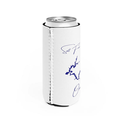 Ohio  Salt  Fork  Lake  Slim  Can  Koozie  all  position  view  from  right  white.webp