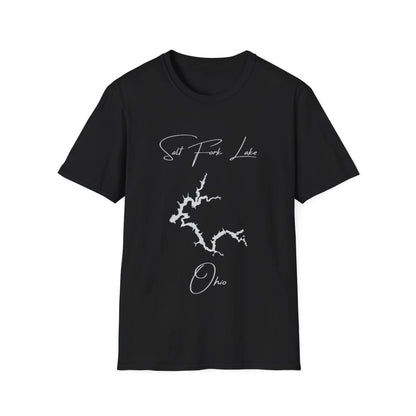 Ohio  Salt  Fork  Lake  T-shirt  front  position  view  from  front  black.webp