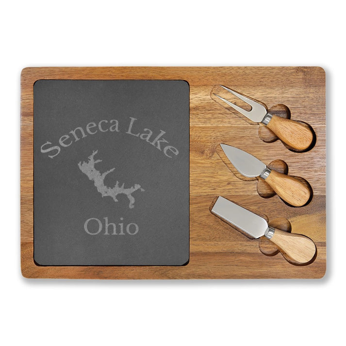 Ohio  Seneca  Lake  Engraved  Charcuterie  Board  other  position  view  from  front  13  3  4  x  9  3  4.webp