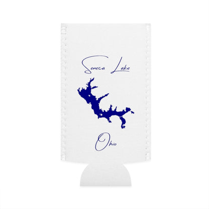 Ohio  Seneca  Lake  Slim  Can  Koozie  front  position  view  from  flat-front  white.webp