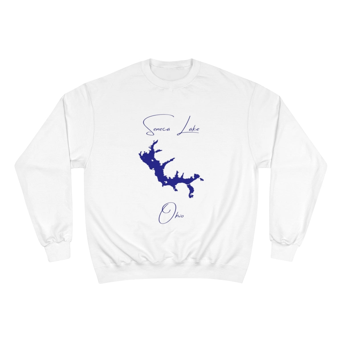 Ohio  Seneca  Lake  Sweatshirt  front  position  view  from  front  white.webp
