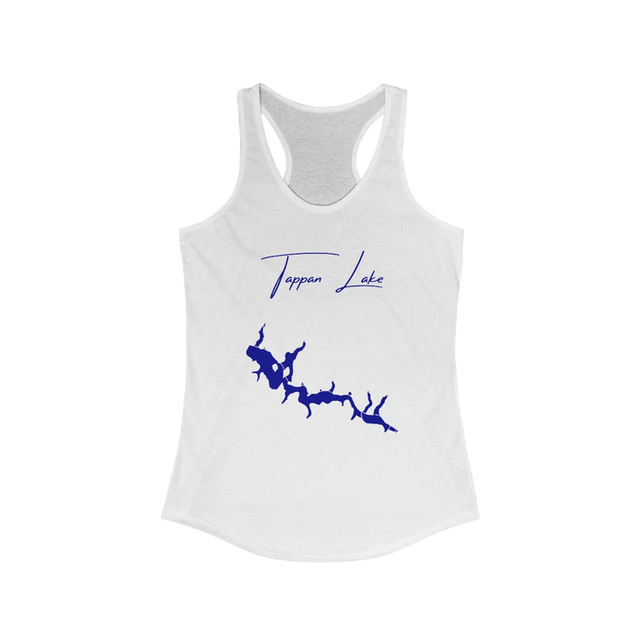 Ohio  Tappan  Lake  Racerback-Tank  front  position  view  from  front  solid  white.webp