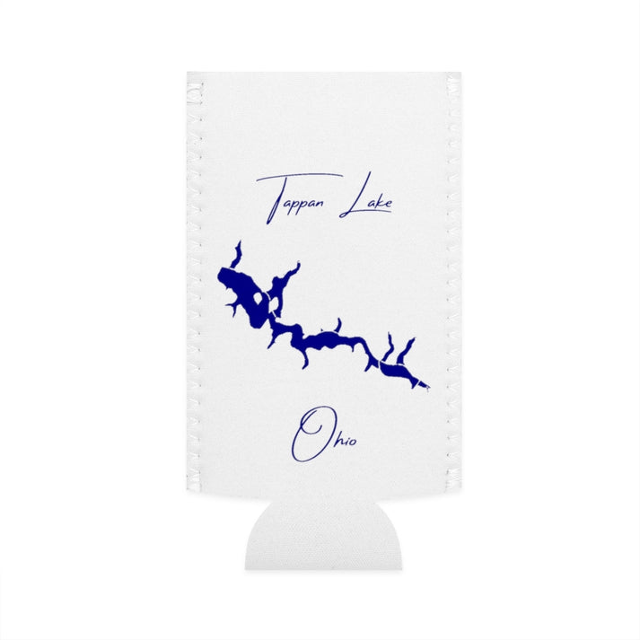 Ohio  Tappan  Lake  Slim  Can  Koozie  front  position  view  from  flat-front  white.webp