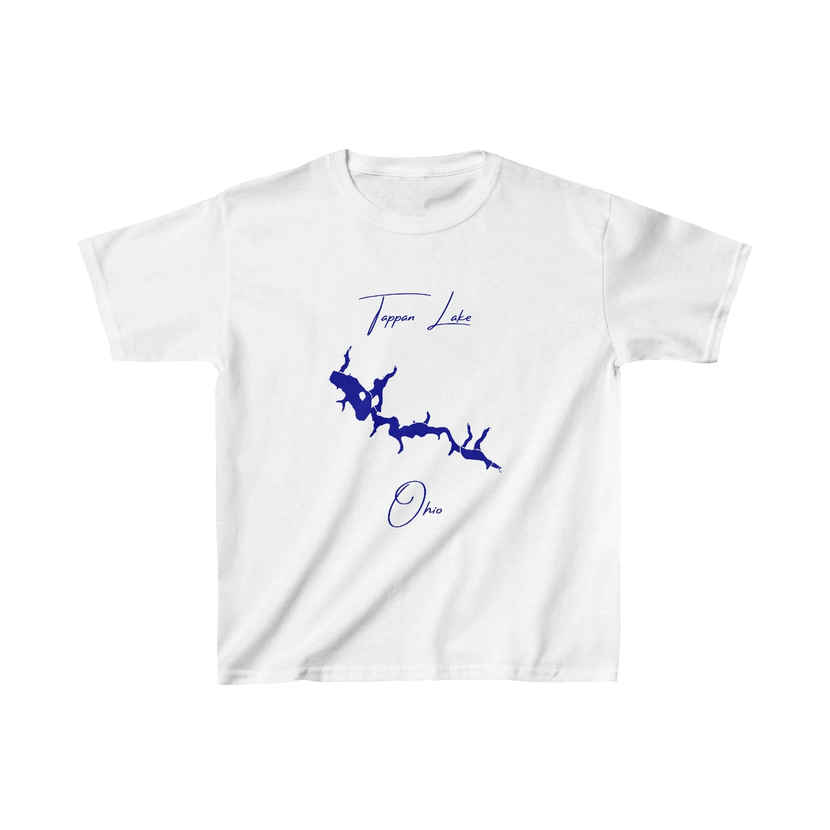 Ohio  Tappan  Lake  Youth  T-shirt  front  position  view  from  front  white.webp