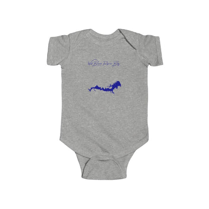 Ohio  West  Branch  Reservoir  Onesie  front  position  view  from  front  heather.webp