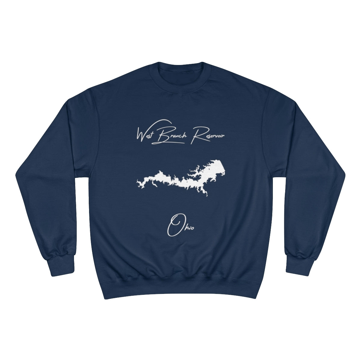 Ohio  West  Branch  Reservoir  Sweatshirt  front  position  view  from  front  navy.webp