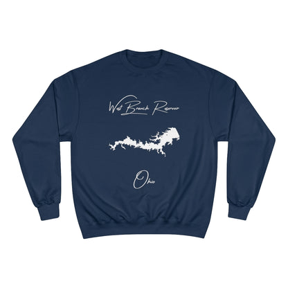 Ohio  West  Branch  Reservoir  Sweatshirt  front  position  view  from  front  navy.webp