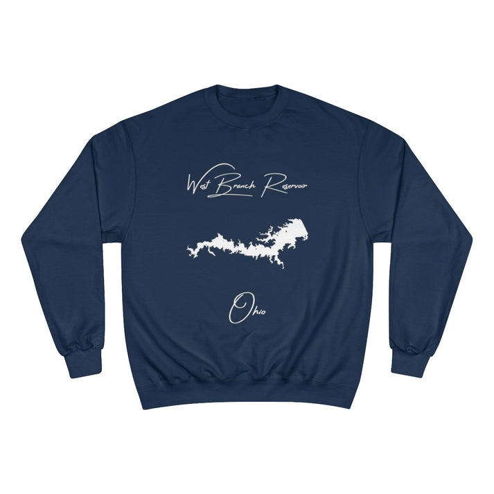 Ohio  West  Branch  Reservoir  Sweatshirt  front  position  view  from  front  navy.webp