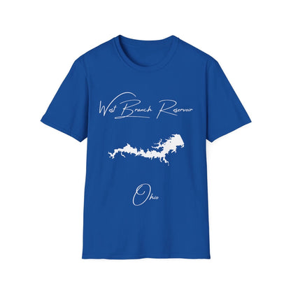 Ohio  West  Branch  Reservoir  T-shirt  front  position  view  from  front  royal.webp