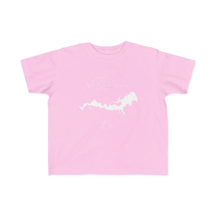 Ohio  West  Branch  Reservoir  Toddler  T-shirt  front  position  view  from  front  pink.webp