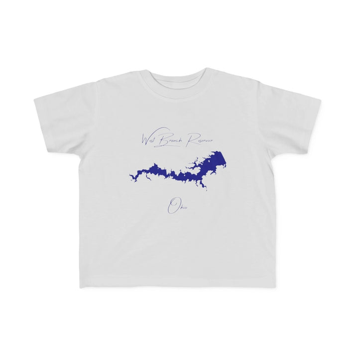 Ohio  West  Branch  Reservoir  Toddler  T-shirt  front  position  view  from  front  silver.webp
