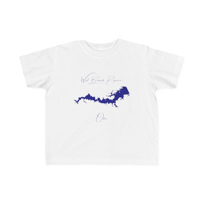 Ohio  West  Branch  Reservoir  Toddler  T-shirt  front  position  view  from  front  white.webp